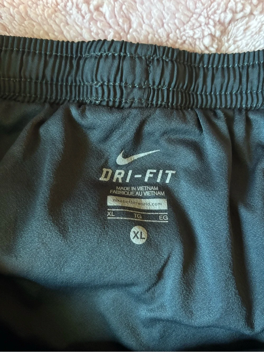 Nike Black and Purple Dri-FIT Athletic Shorts